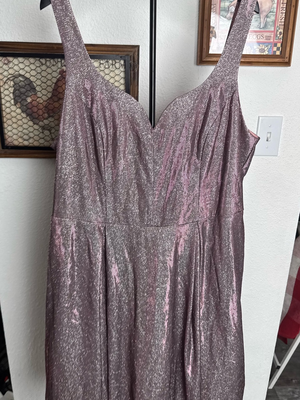 B Smart Teen Size Xl Homecoming Shimmery Dusty Purple A-Line Dress
